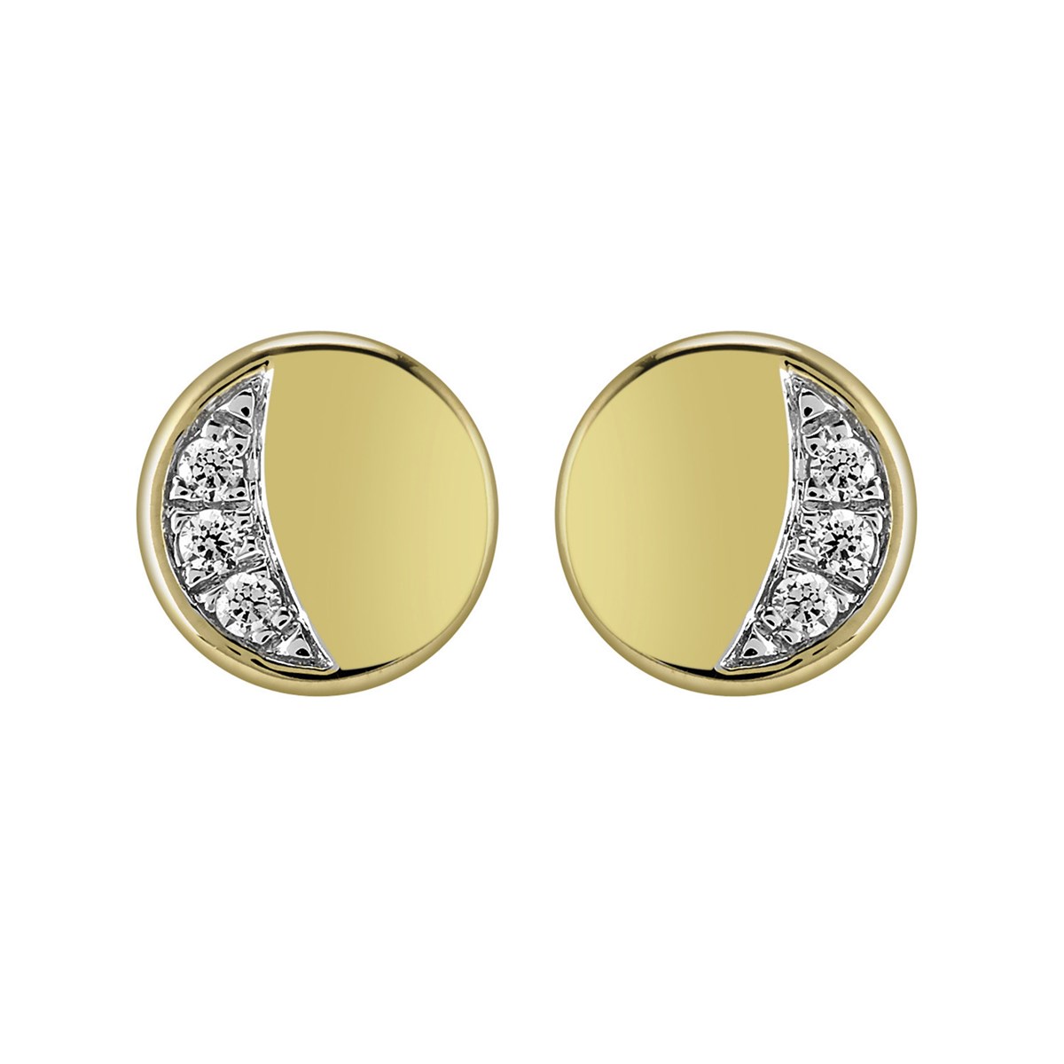 Boucles d'oreilles Brillaxis cercle or 18 carats