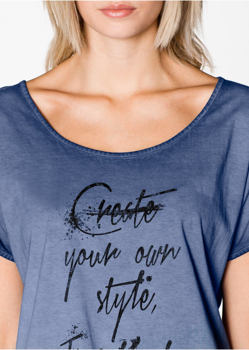 Robe en jersey à imprimé devant