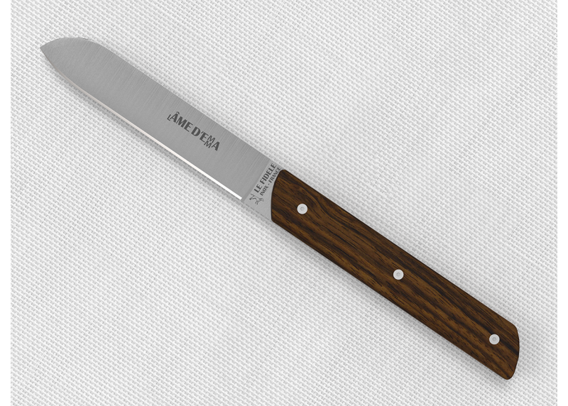 Service de 6 couteaux de table avec un manche en bois de noyer et lame en acier inoxydable