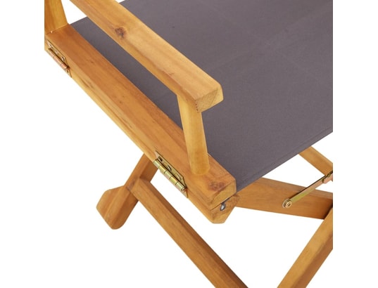 VIDAXL - Chaise pliante Chaises pliables de jardin lot de 6 gris foncé tissu