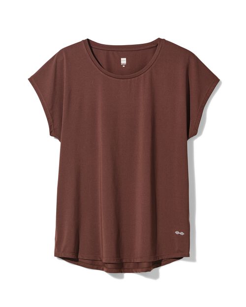 t-shirt de sport femme marron foncé