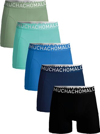 Muchachomalo Boxershorts Hello Sunshine 5-Pack Multicolour LCSOLID1010-129-Black/Blue/Green kopen