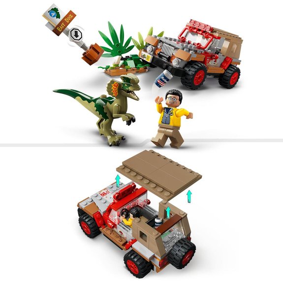 L'embuscade du dilophosaure Lego Jurassic Park 76958