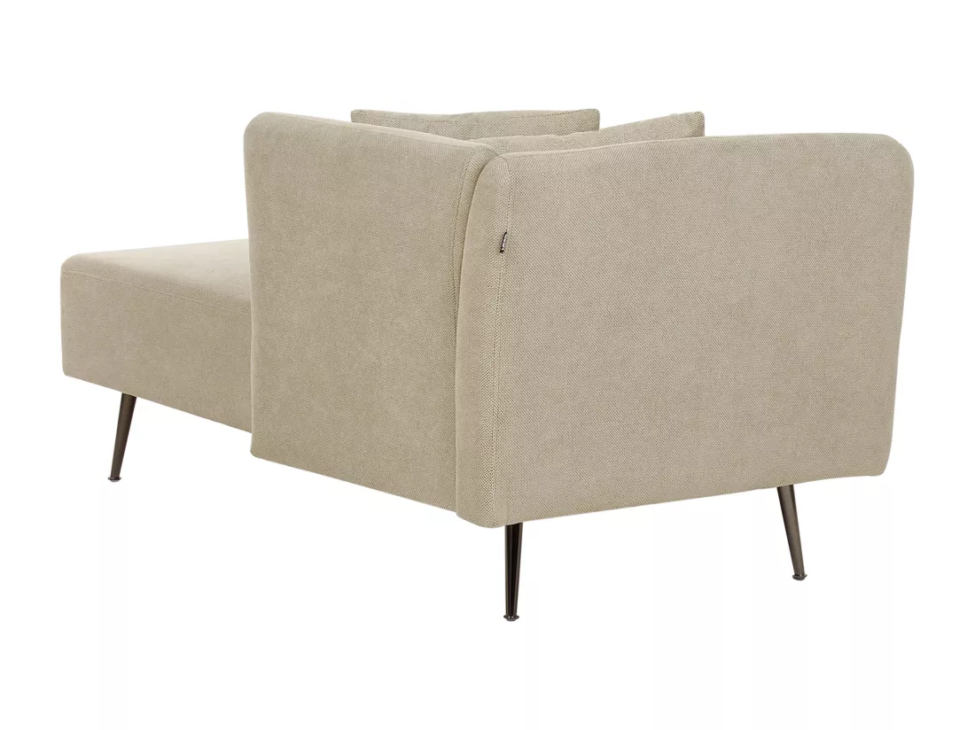 Divan côté droite en tissu beige RIOM