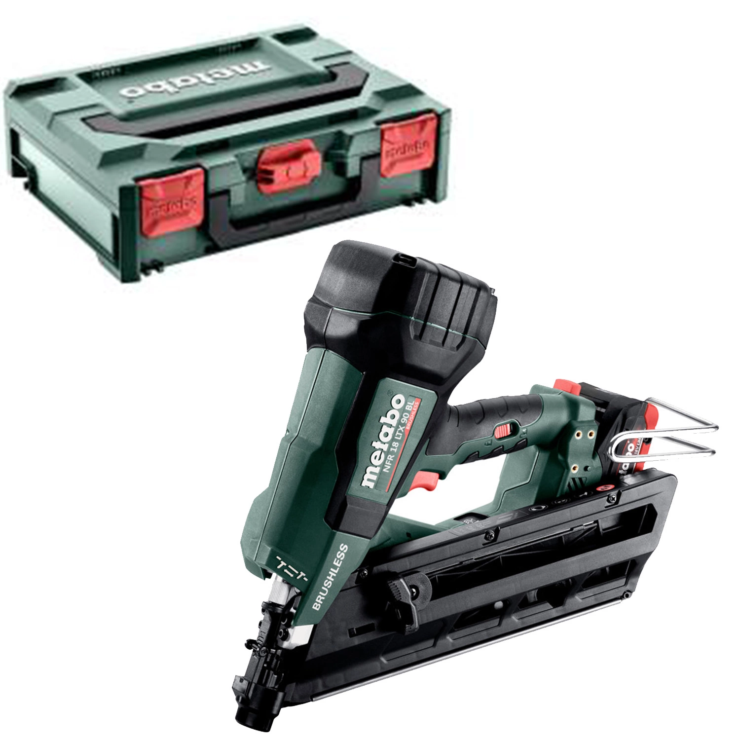 Metabo NFR 18 LTX 90 BL Accu tacker body in Metabox - 50-90mm