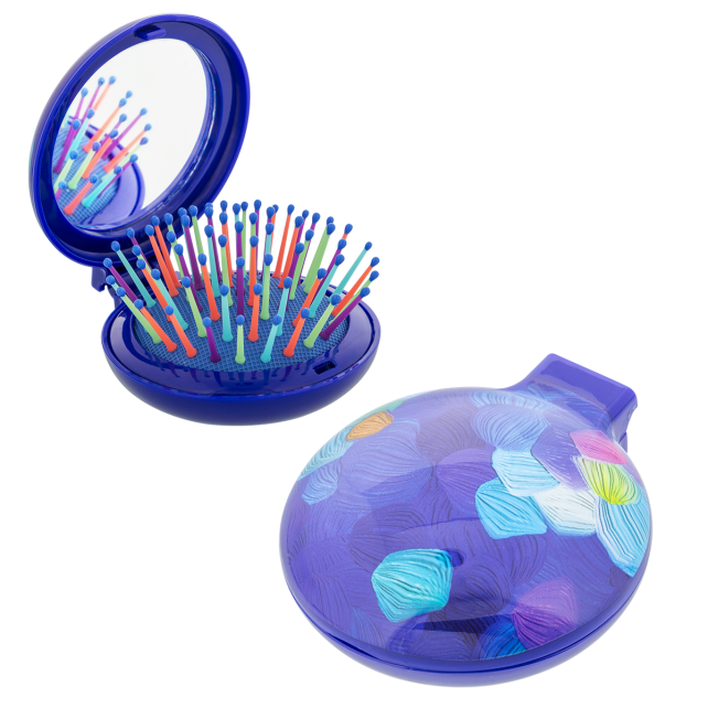 Brosse à cheveux avec miroir - Lady Retro