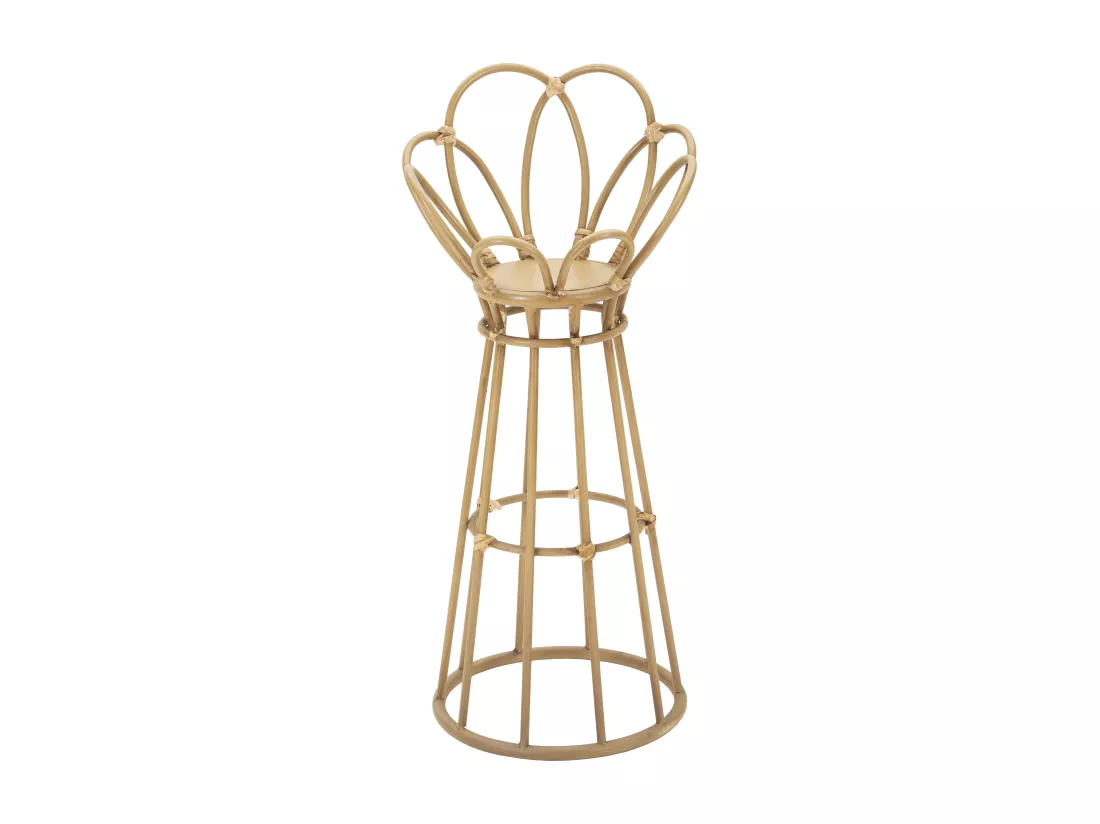Porte-vase rond en métal marron Ø 28x62 cm
