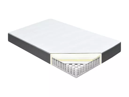 Sommier tapissier Gris foncé Tissu 160x200 cm