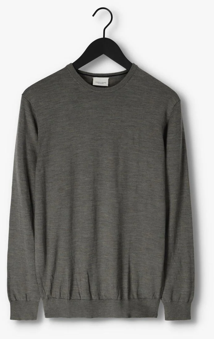 PROFUOMO groene profuomo trui pullover crew neck