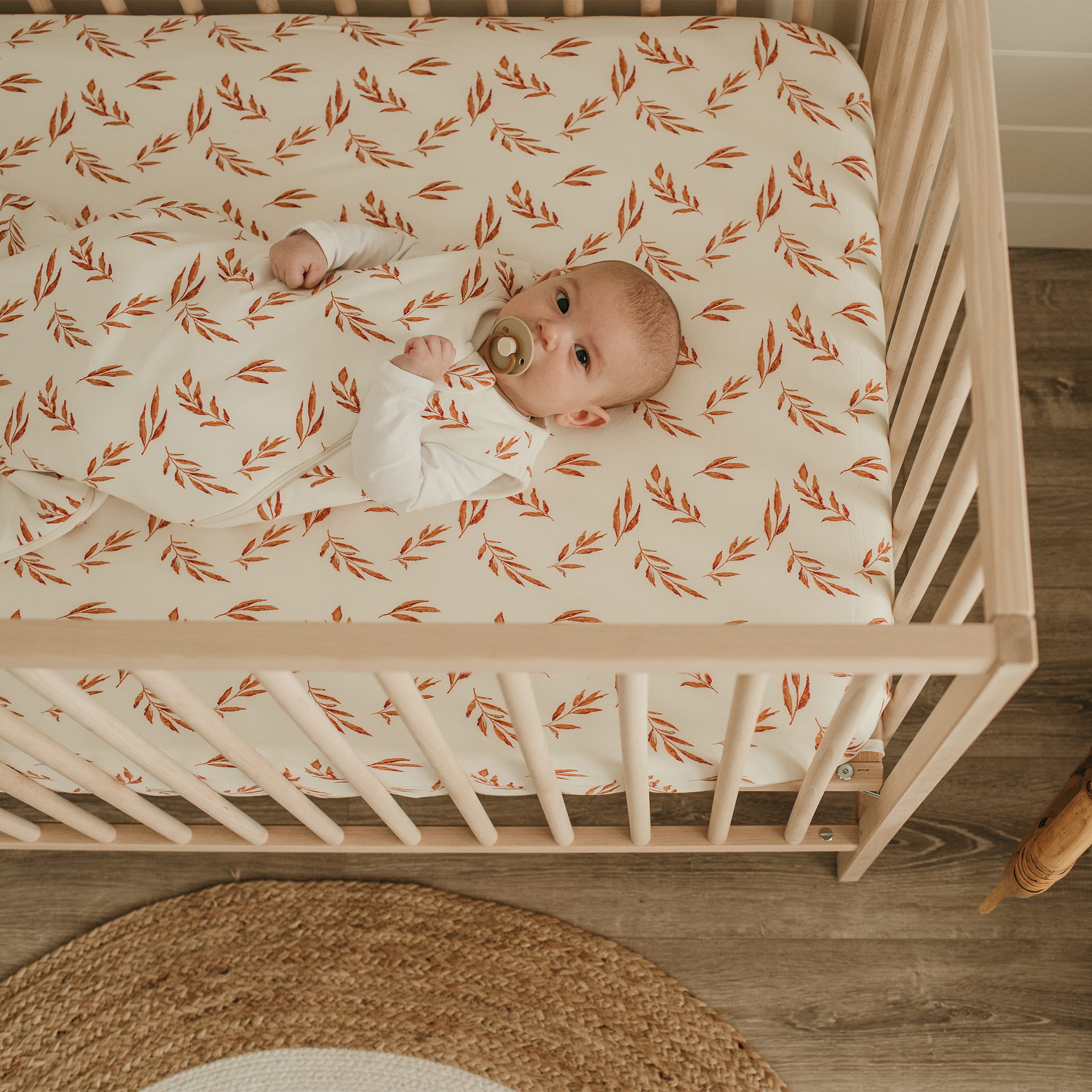 Origami Maison Drap Contour pour Lit de Bébé - Branches d'Oliver