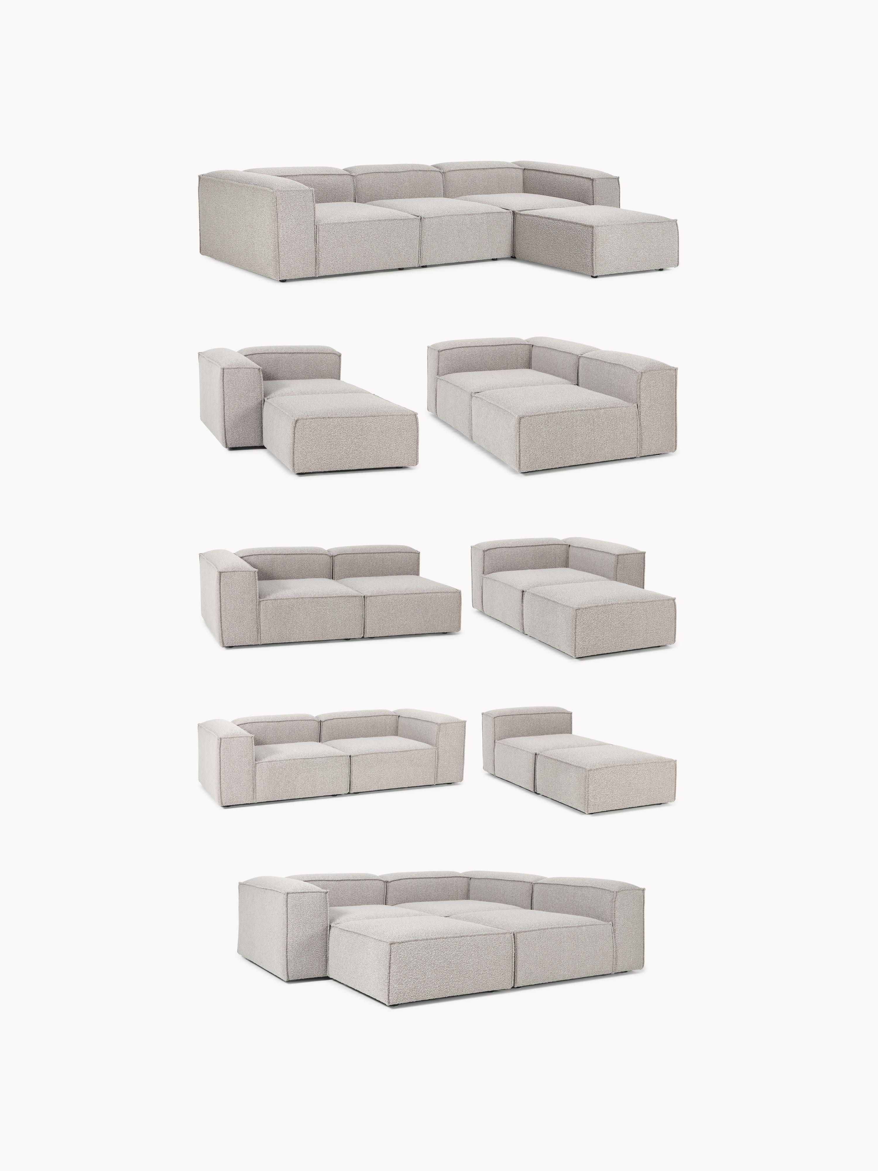 Modulaire chaise longue Lennon van bouclé