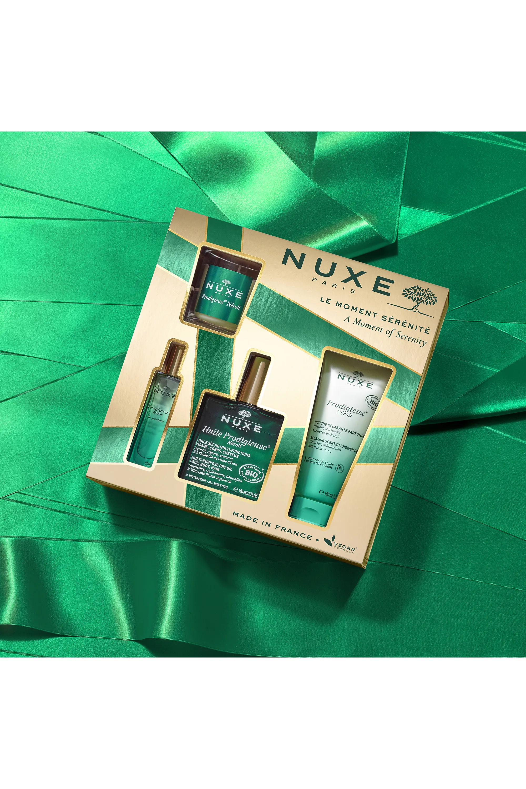 Nuxe Coffret relaxant Le Moment Sérénité avec l’Huile Prodigieuse® Néroli 100ml-215 ml