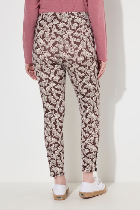 Leggings, Blätter, Zierknöpfe, Biobaumwolle