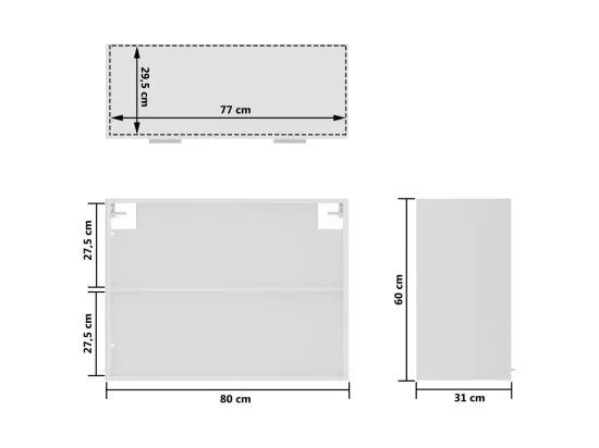 Armoire en verre suspendue 