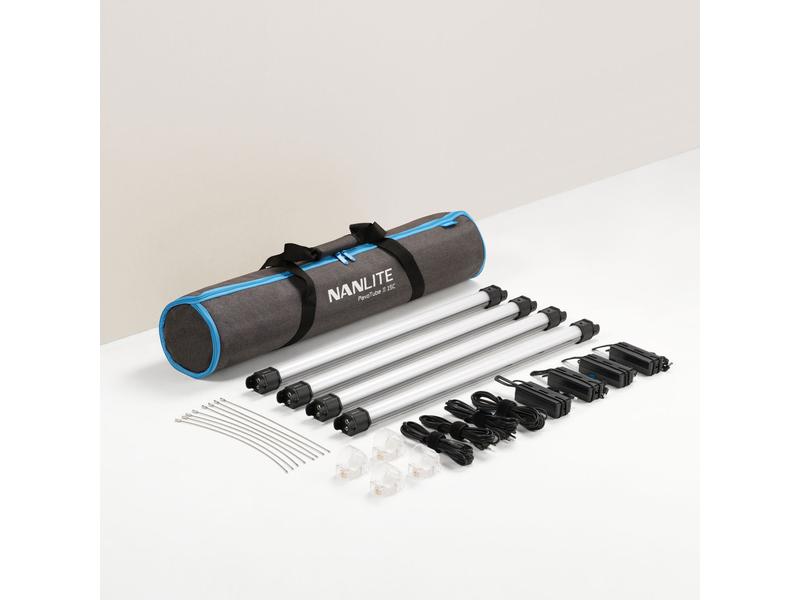 Nanlite Dauerlicht PavoTube II 15C 4KIT Zweite Generation der vielseitig einsetzbaren RGBWW LED Tubes, 30W