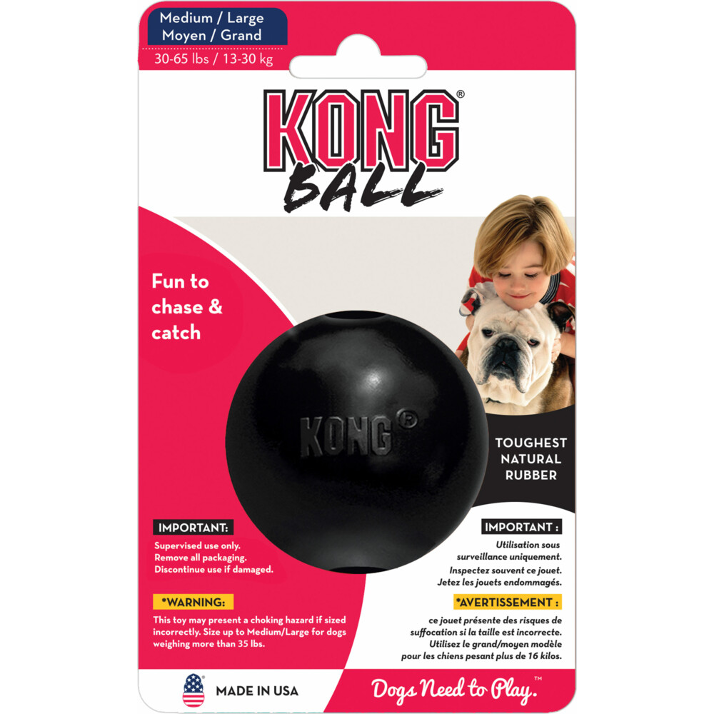 Kong Extreme Ball Zwart M
