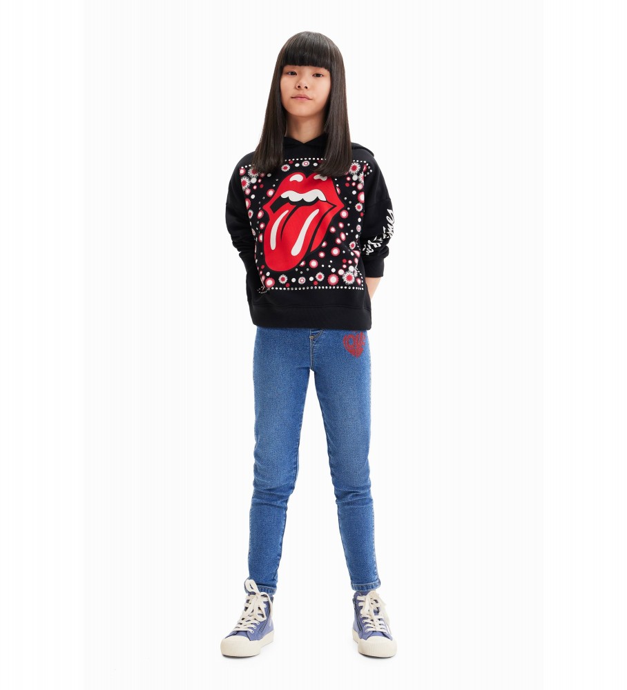 Moletom preto Desigual The Rolling Stones