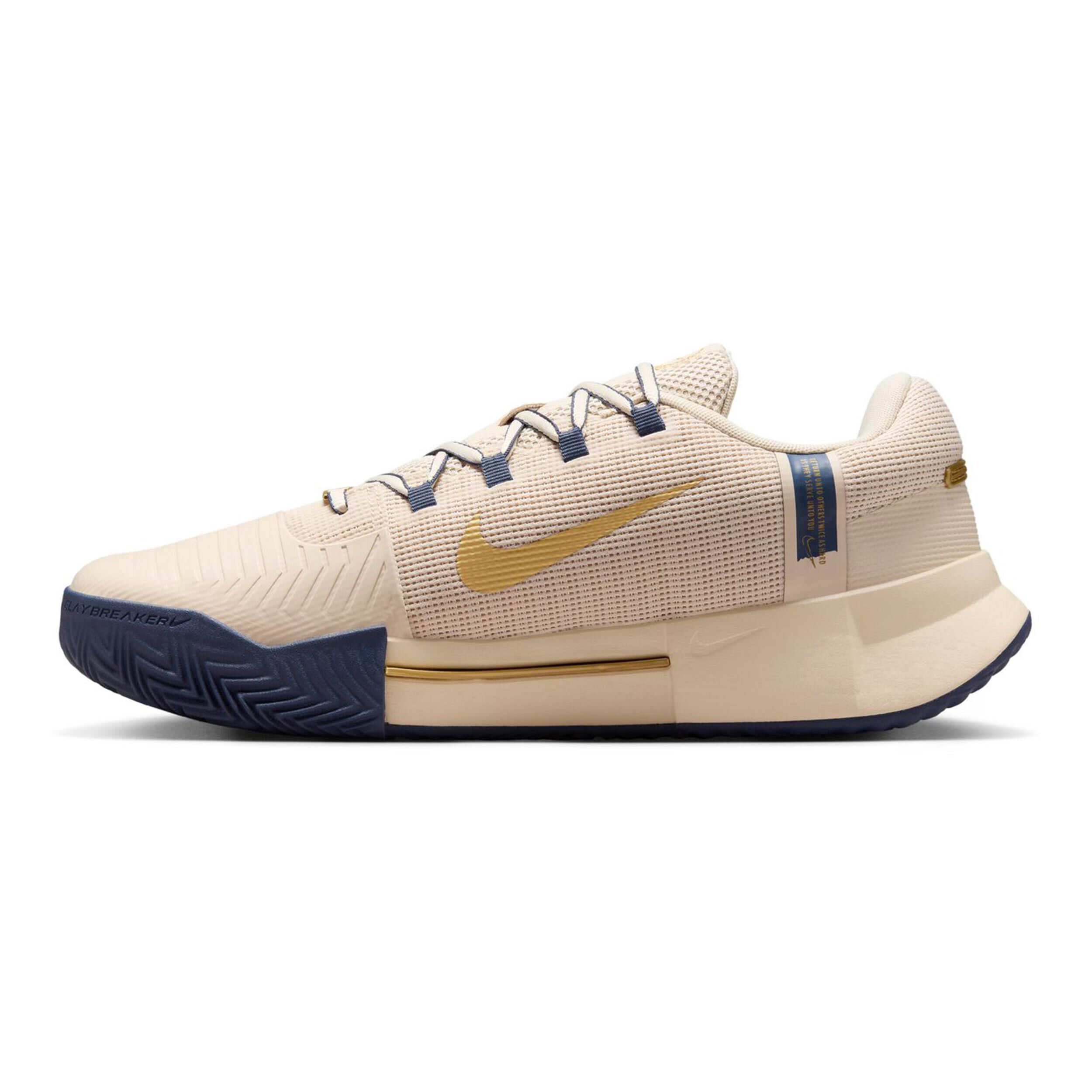 Nike Zoom GP Challenge 1 PRM Chaussure Terre Battue Hommes - Beige , Bleu Foncé