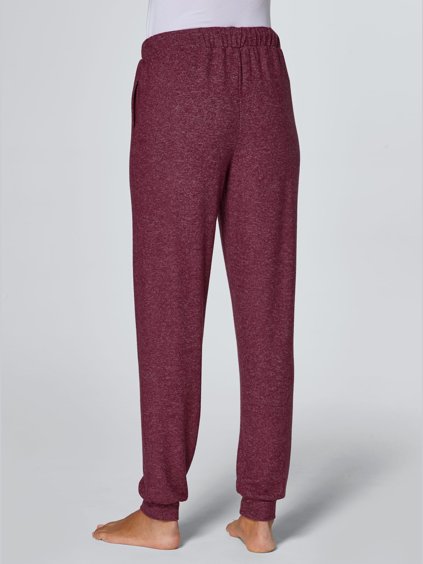 Pantalon femme effet tricot coupe décontractée