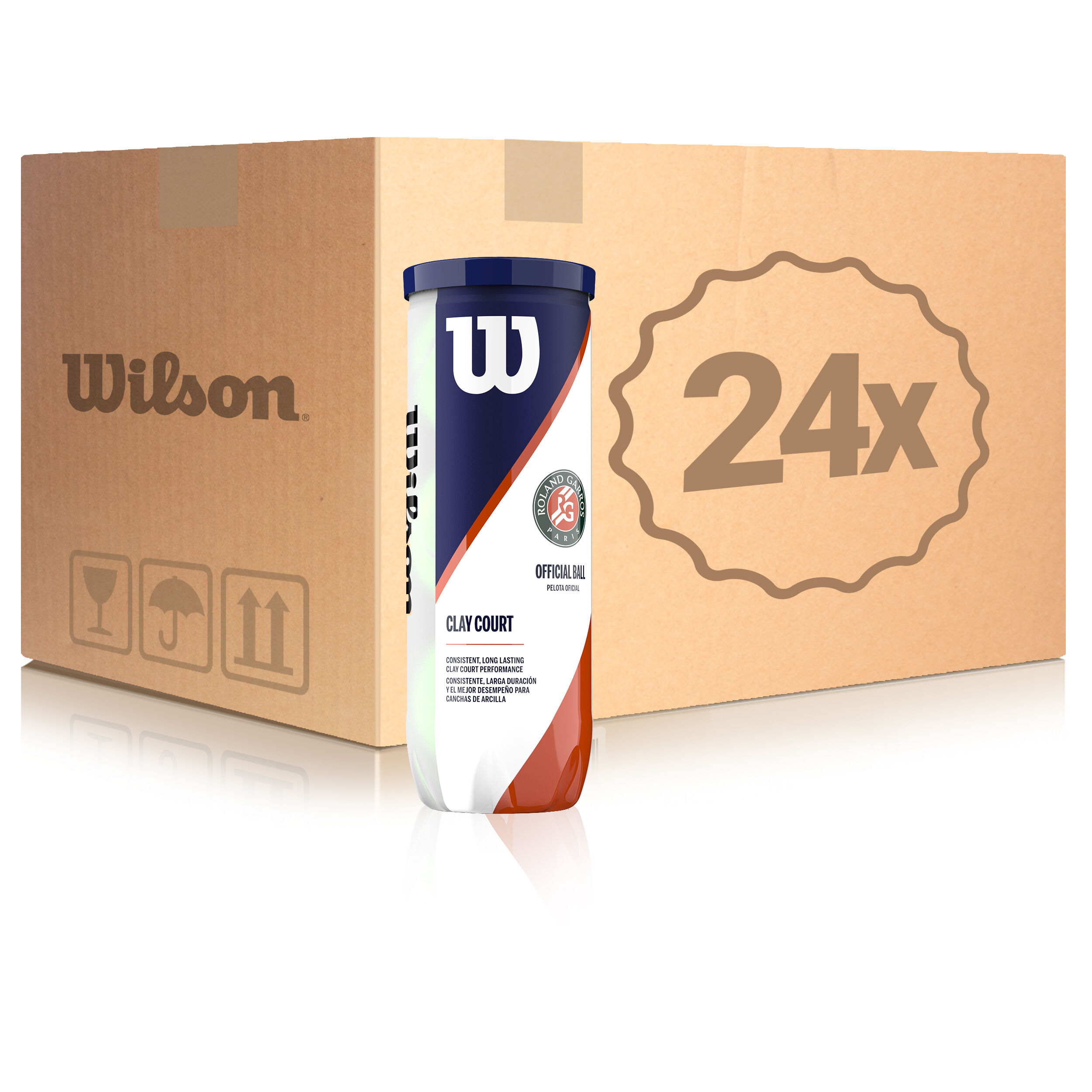 Wilson Roland Garros Official 24 Tubes De 3 En Carton