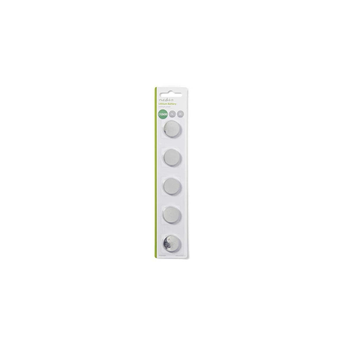 Nedis Lithium knappecellebatteri CR2450 | 3 V DC | 5-Blister | Sølv