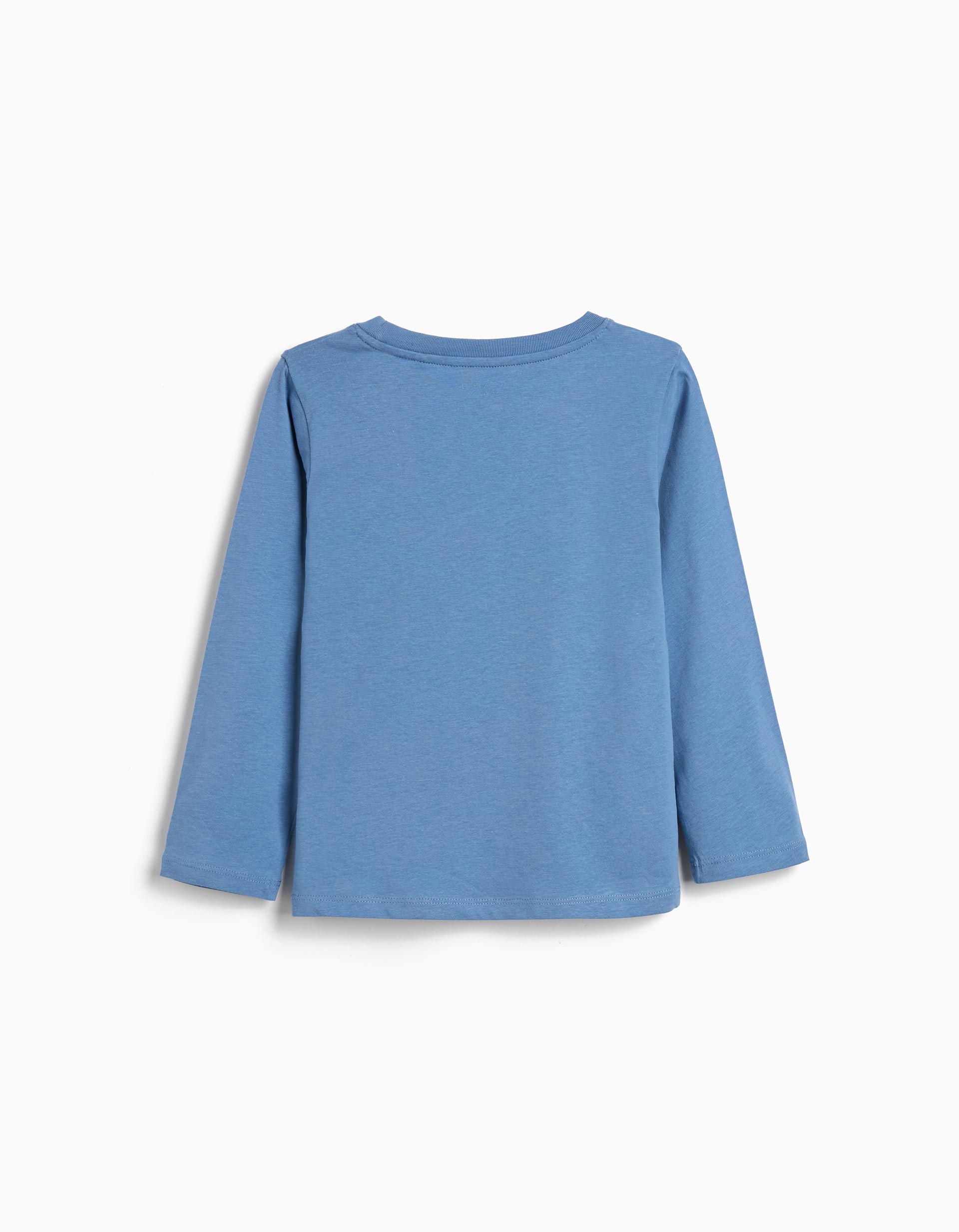 T-shirt de Manga Comprida, Menina, Azul