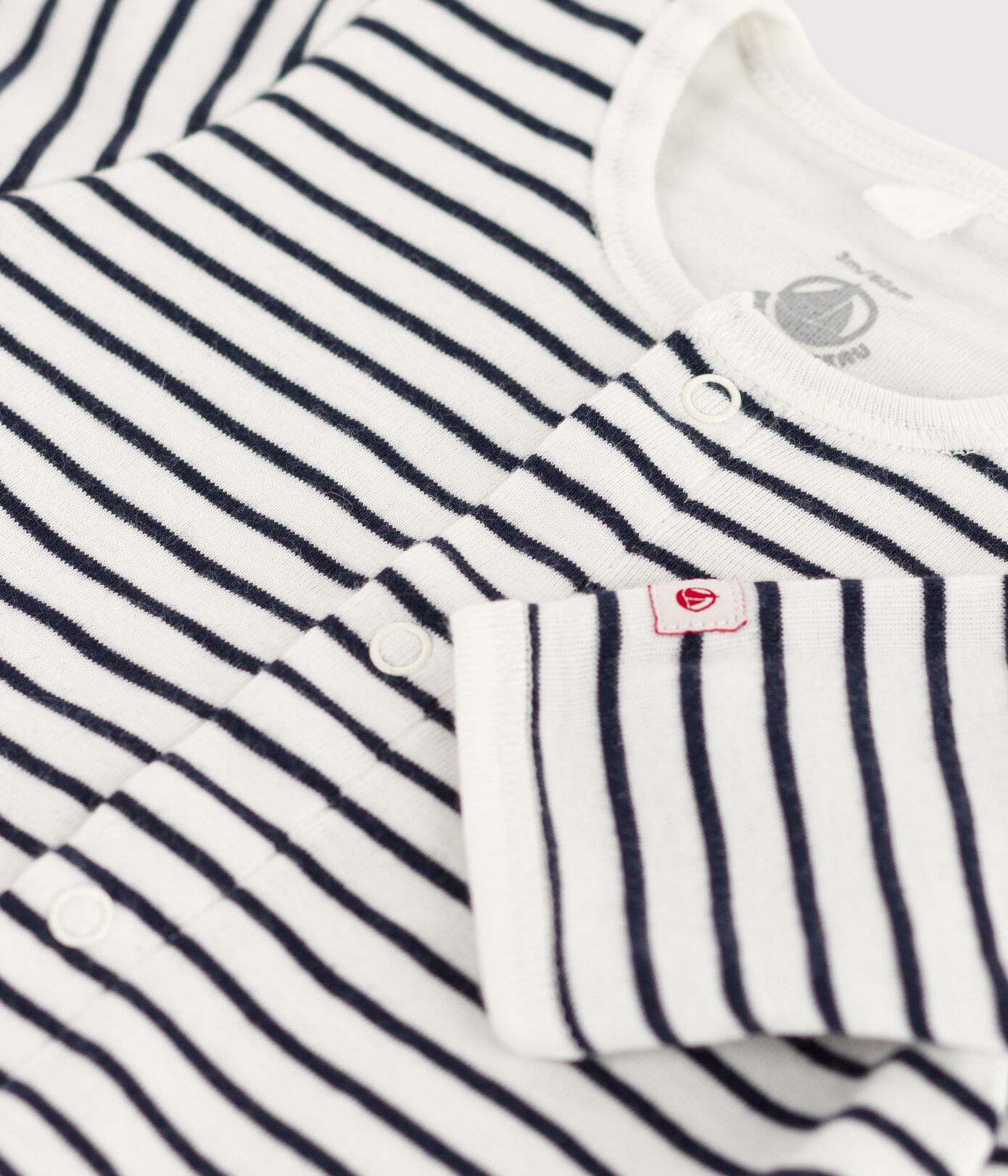 Bodyjama à rayures bébé en coton