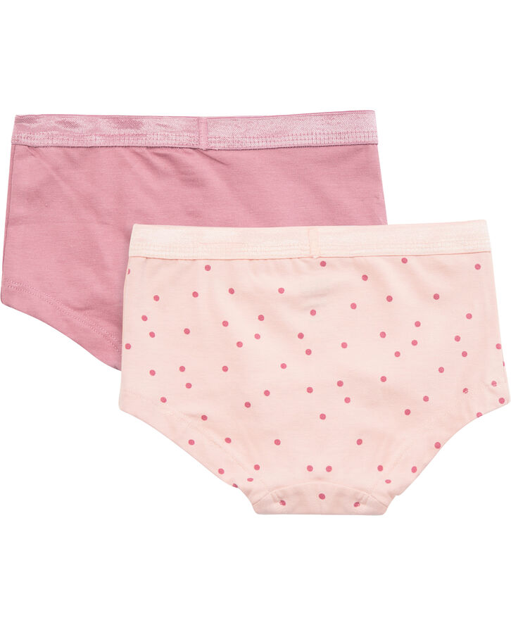 Magasin du Nord Collection Girls Hipsters 2-Pack Rose dot / mesa rose