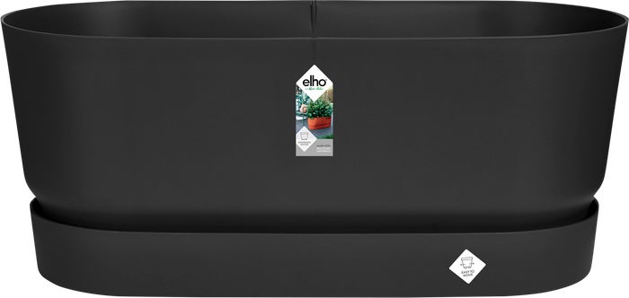 Elho plantenbak Greenville zwart 58,9 x 26,3 x 33,5 cm