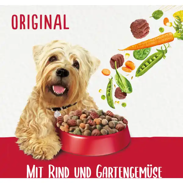 Hundetrockenfutter Original mit Rind & Gartengemüse