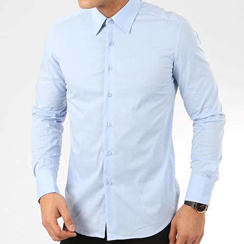 Chemise Manches Longues Bleu Ciel