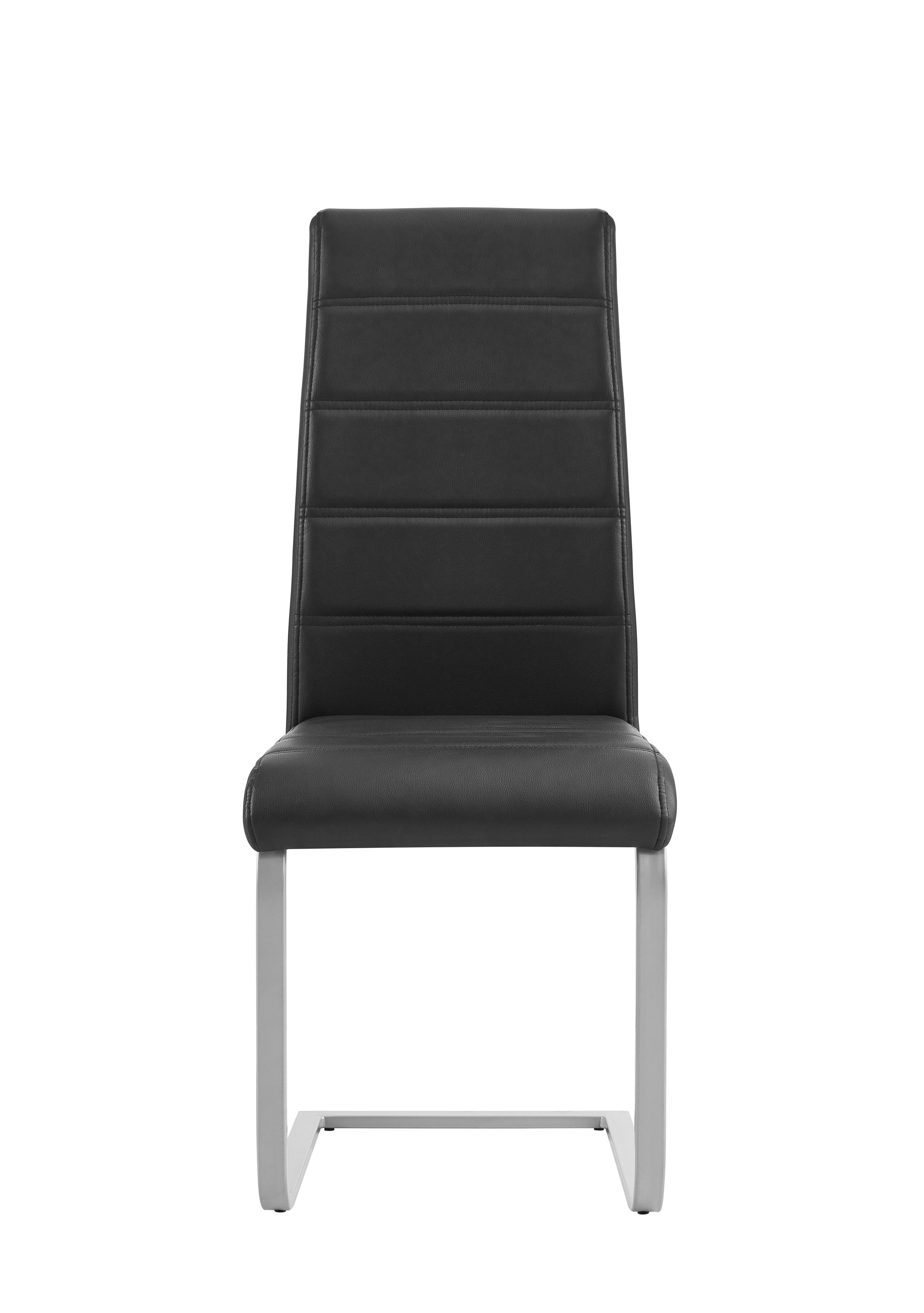Esszimmerstuhl Leder LEO 4er Set schwarz