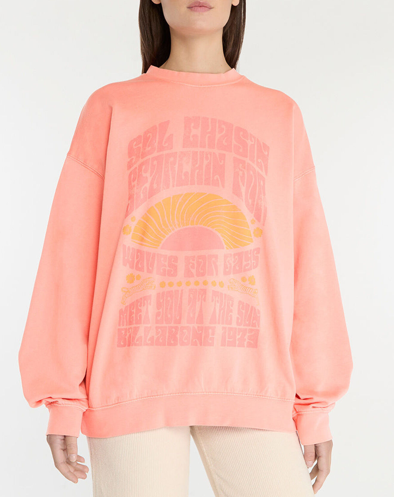 Billabong Sweat Oversize Ride in rose