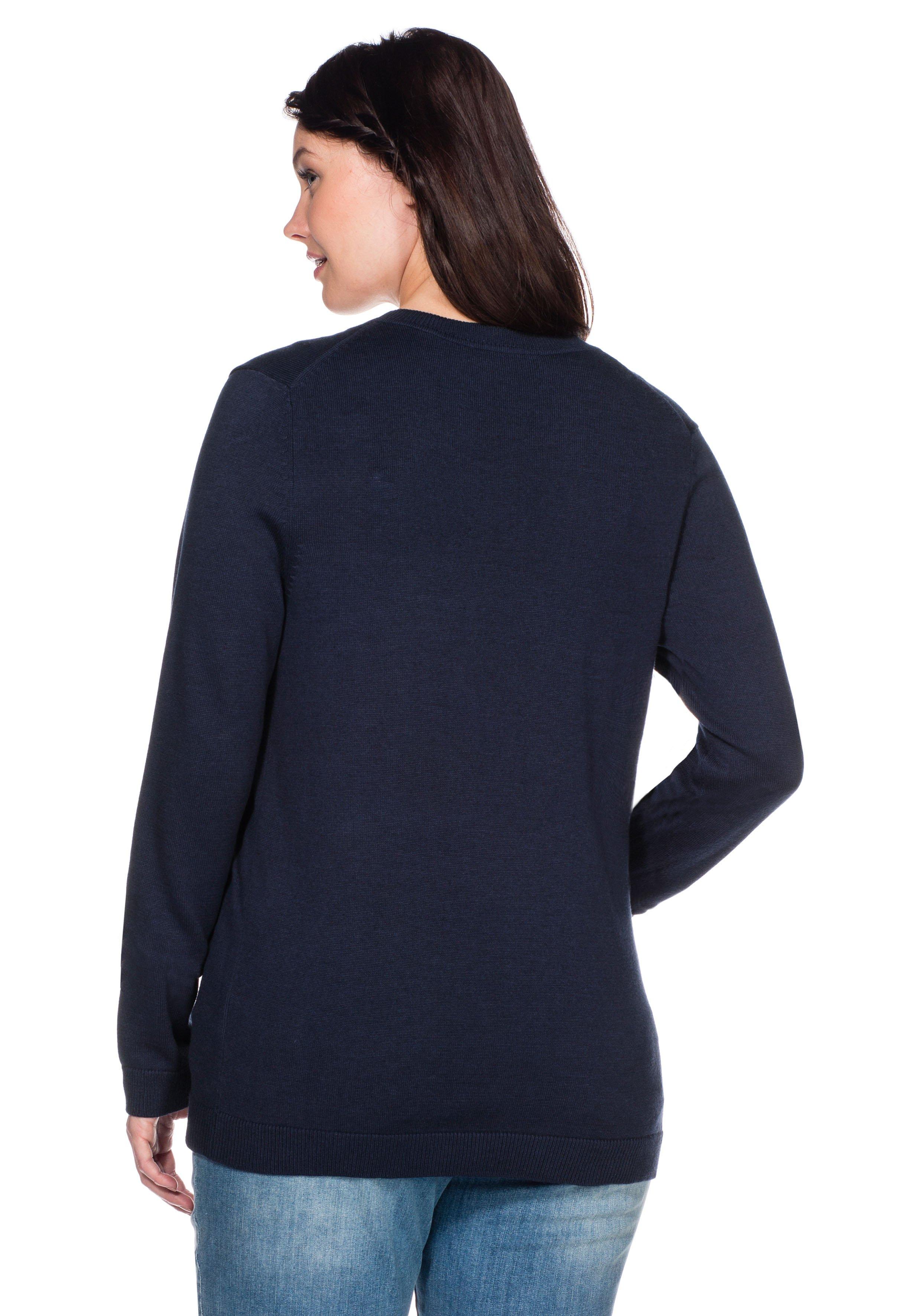 Pullover aus Feinstrick mit V-Ausschnitt