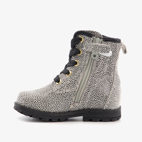 TwoDay leren meisjes veterboots cheetah print