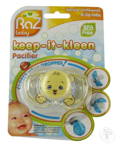 Raz Baby Keep-It-Kleen Tétine Bobby Bear 0-36 Mois 1 Pièce