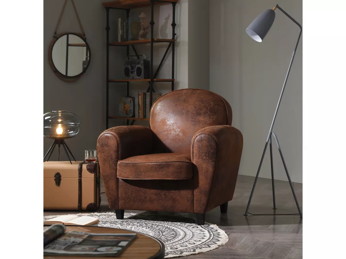 Fauteuil Club Marron