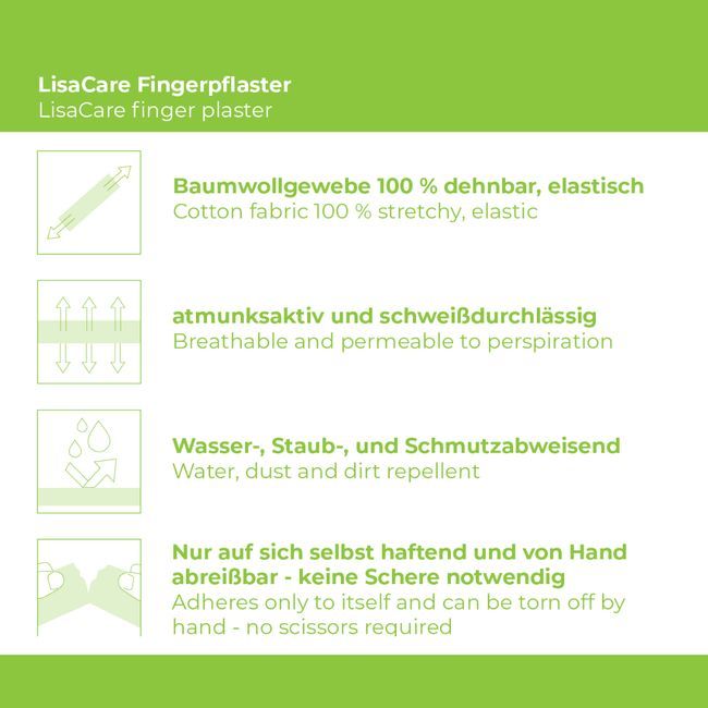 LisaCare Kohäsive Bandage 5cm - Tatze Hellgrün
