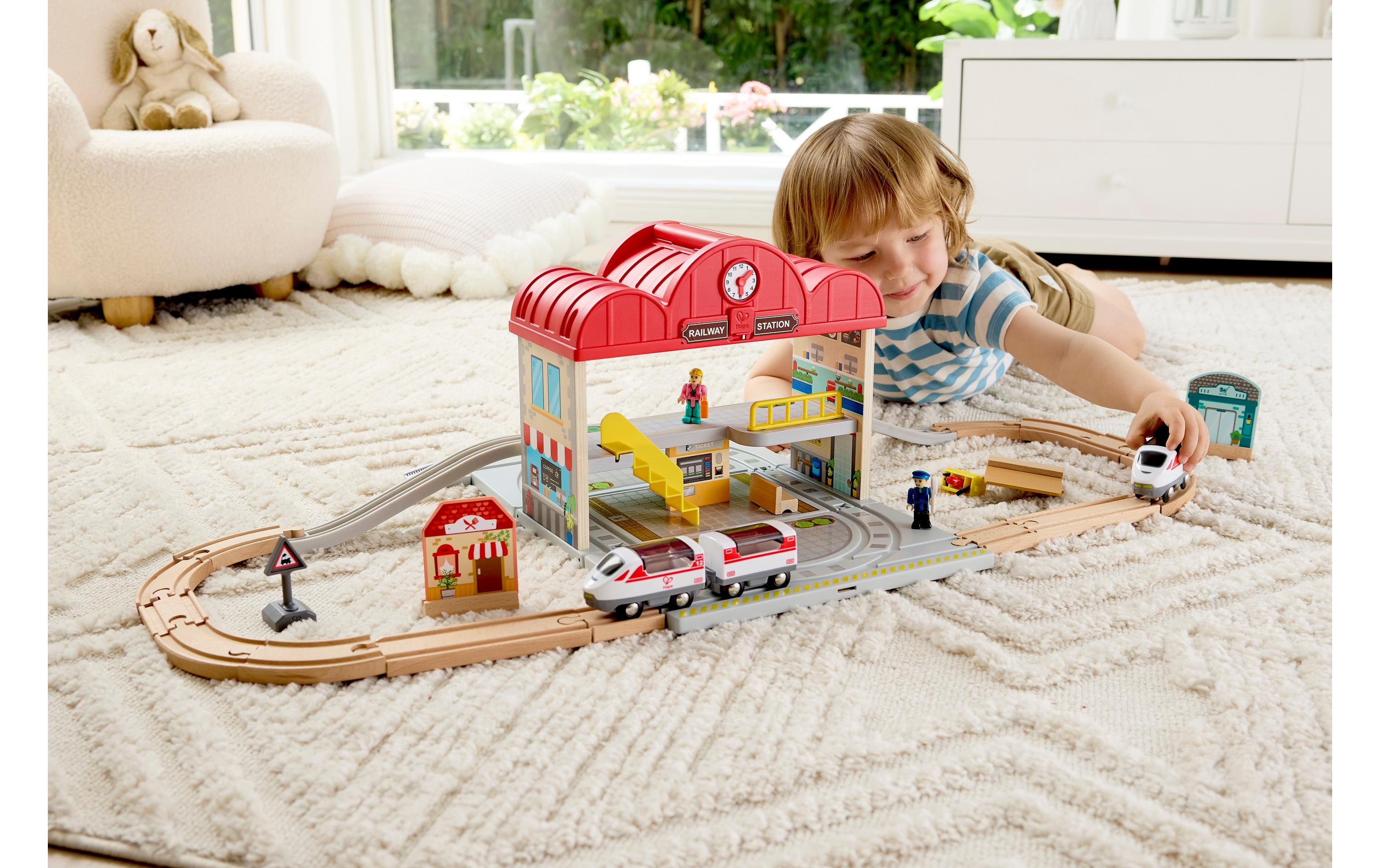 Tragbares Bahnhof-SetBahnhof-Set fördert kreatives Spiel