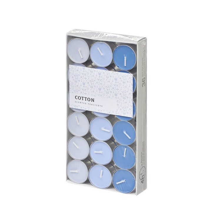 (36er Set) Duft Kerzen Flache Rechauds Aromatherapie Teelichter (56459) - Cotton