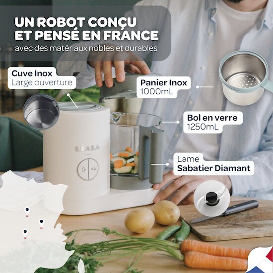 Babycook Néo Robot Bébé 6 en 1   grey-white        de               Béaba