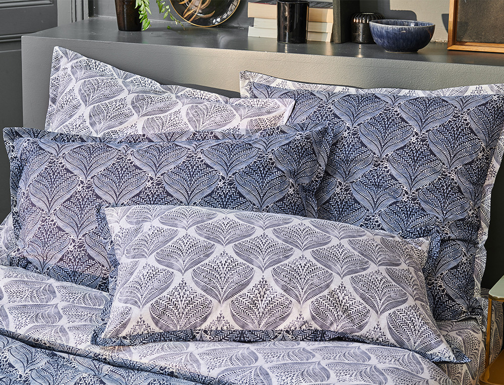 Taie d'oreiller fermeture zip-Bleu nuit