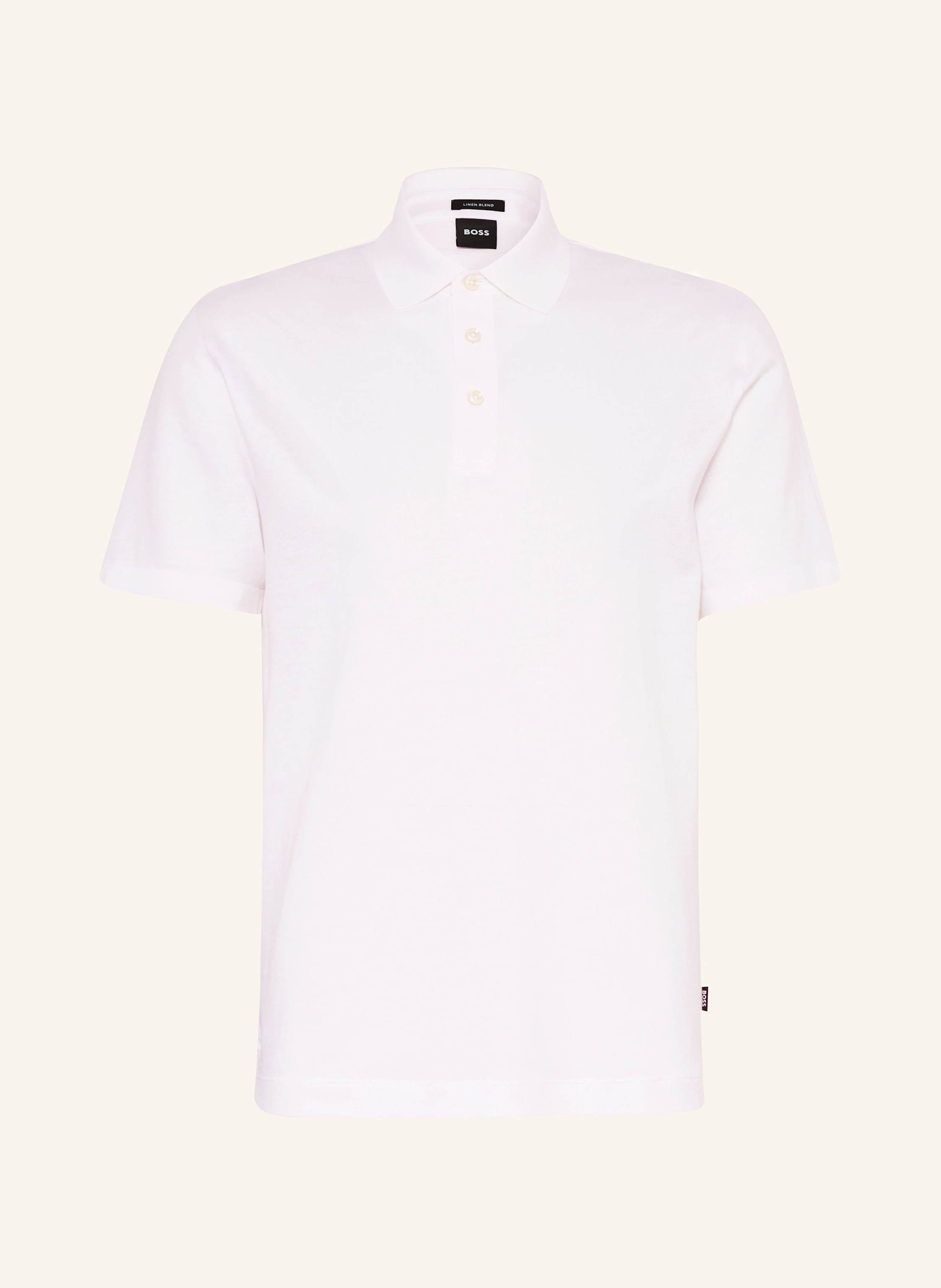 BOSS Piqué-Poloshirt PRESS mit Leinen
