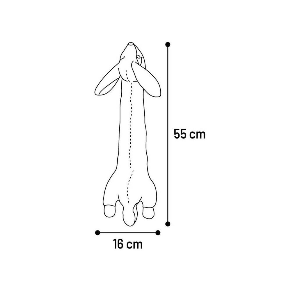 Jouet lapin alisa gris 55 cm pour chien