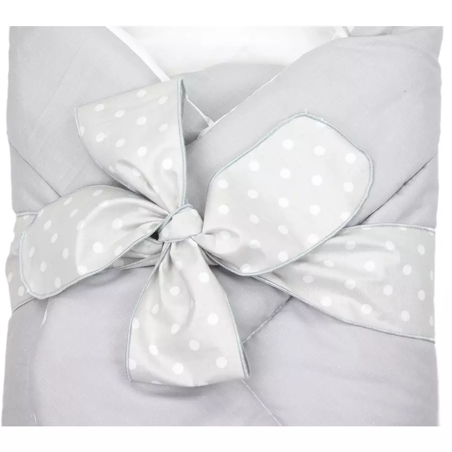 TupTam Unisex Baby Einschlagdecke mit Schleife grau