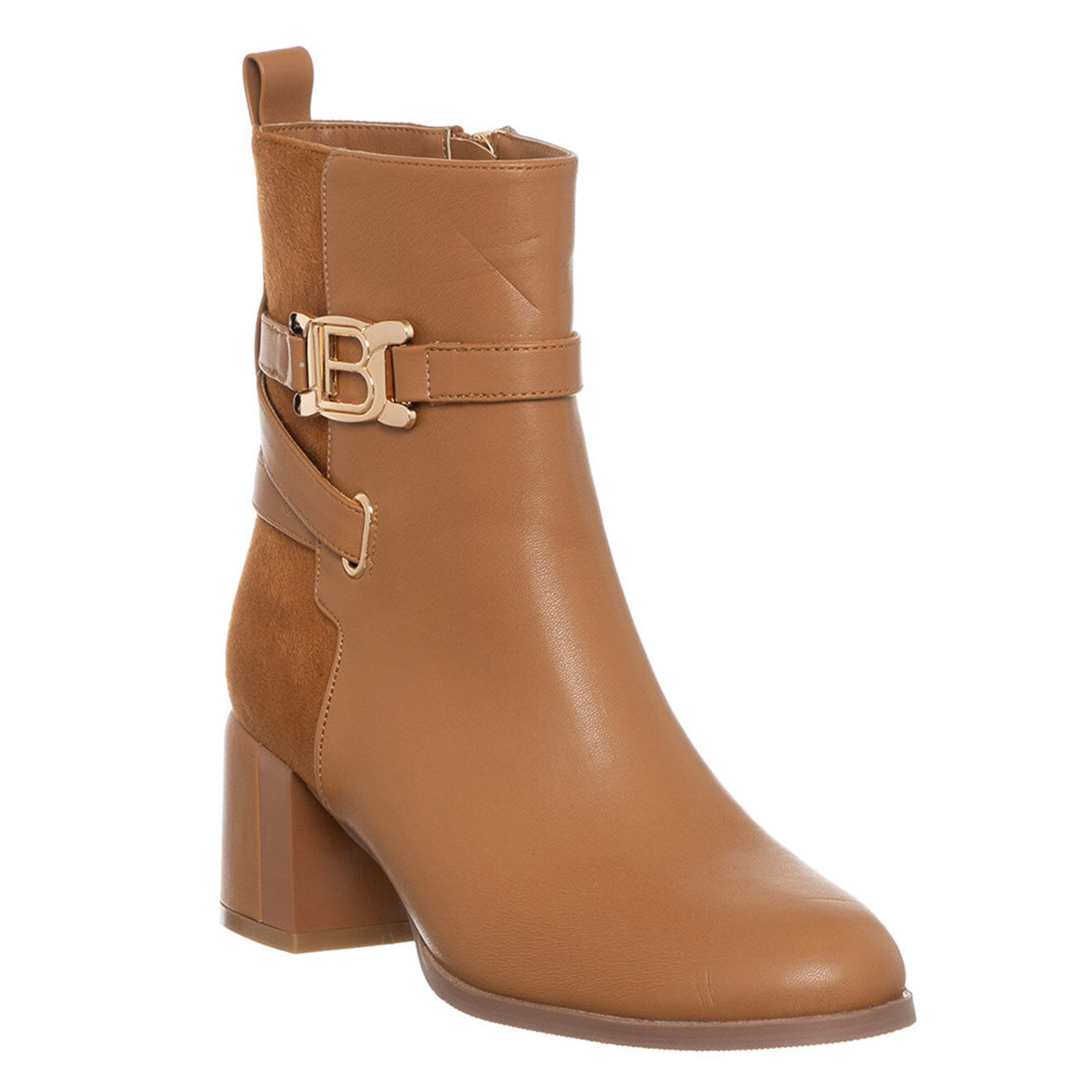Laura Biagiotti Bottines Florine camel - Talon 6 cm