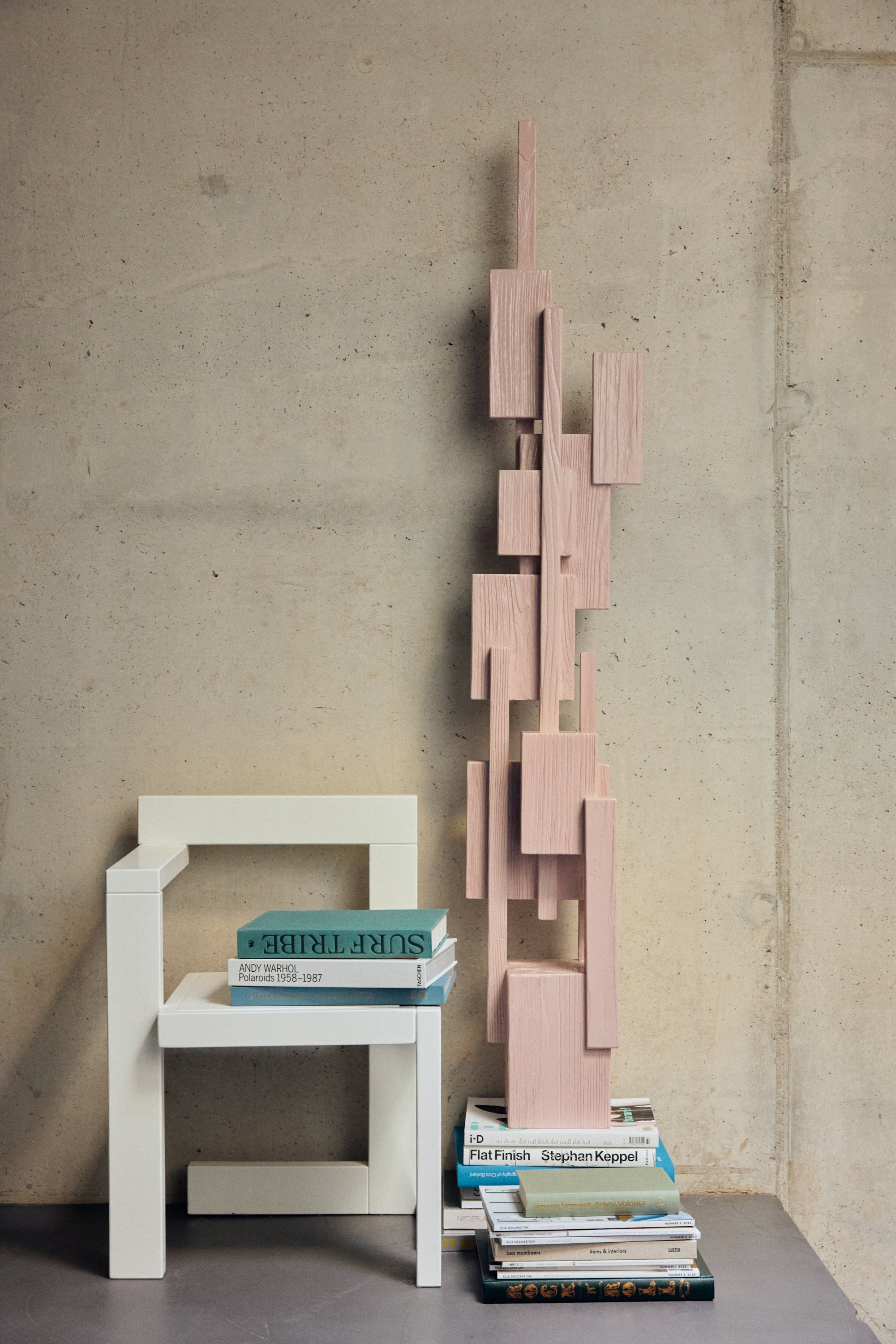 HKliving Skyscraper Sculpture Ornament - Soft Pink
