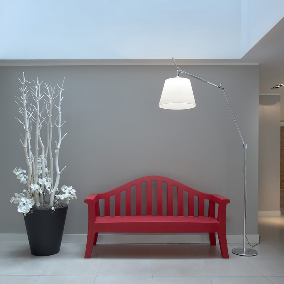 Tolomeo lampenkap Ã36 grijs satijn
