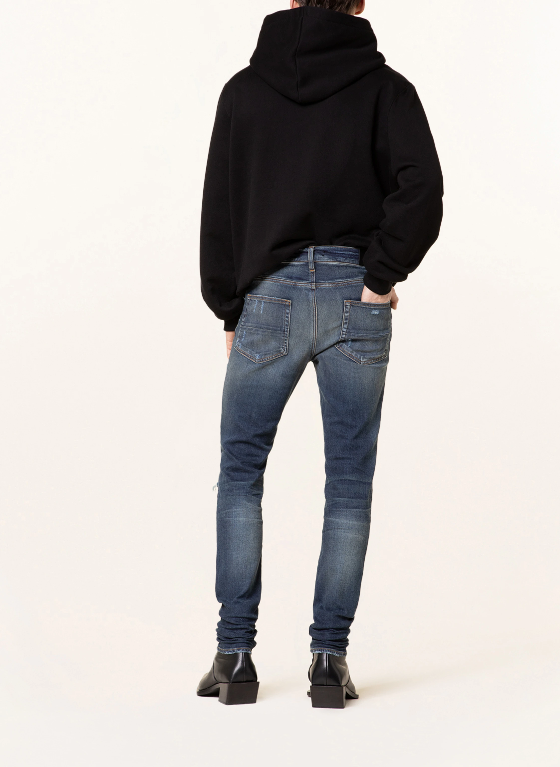 AMIRI Destroyed Jeans MX1 PLAID Skinny Fit