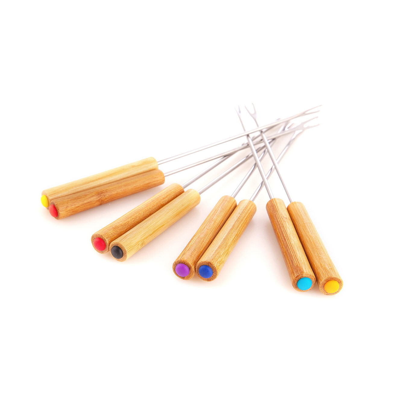 Kitchencook Appareil de fondue avec base en bambou ecowood inox multicolore